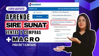 🚀 Súper curso SIRE SUNAT 2023 con MACRO RVIE ✅ Aprende fácil GRATIS [upl. by Thetos]