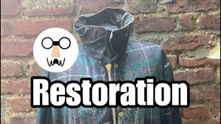 Restoration of a vintage Barbour Northumbria wax jacket from the 90s [upl. by Quiteri632]