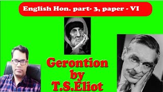 Gerontion by TSEliot English Hons Part3 PaperVI [upl. by Asyle482]