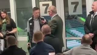 Callum mcgregor speech in N7 after Derby win [upl. by Leirea]