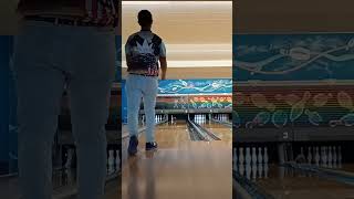 Brunswick Attitude Control Ball  7 Pin With Two Handed Bowler [upl. by Anivek706]