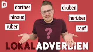 Adverbien DRÜBEN RÜBER HINÜBER HERÜBER usw  Deutsch lernen B1 B2 C1 Wortschatz amp Grammatik [upl. by Anauqahs]