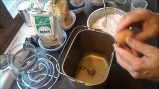 Making home made bread with Panasonic Breadmaker [upl. by Trevorr]