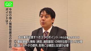 影島弁護士インタビュー① 個人情報保護法改正のポイント part1 [upl. by Ecertak]