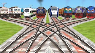 8️⃣ TRAINS CROSSING AT CORVED 🍿BRANCHED RAILROAD TRICKS RISKY RAILROAD TRICKS train world4 classic [upl. by Leontyne]