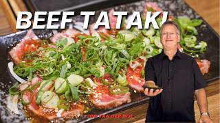 Hoe maak je Japanse Beef Tataki voorgerecht met rund of tonijn recept [upl. by Martens]