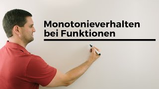 Monotonie Monotonieverhalten bei Funktionen  Mathe by Daniel Jung [upl. by Boucher153]