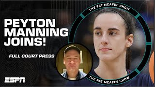 Peyton Manning talks FULL COURT PRESS amp the offensive coordinator of producing  The Pat McAfee Show [upl. by Lekim256]