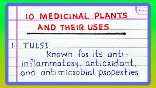 MEDICINAL PLANTS and their uses  5  10 MEDICINAL PLANTS and their Uses  Benefits [upl. by Hearsh190]