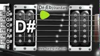 D Eb Standard Guitar Tuner D G C F A D Tuning [upl. by Berget]