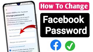 How To Change Password on Facebook 2024  Change Facebook Password [upl. by Eeramit]