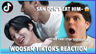 Reacting to WOOSAN TIKTOKS SAN amp WOOYOUNG FROM ATEEZ [upl. by Cordey]