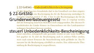 Die Steuerliche Unbedenklichkeitsbescheinigung  von Herbert Herrmann HHImmobilien [upl. by Applegate396]