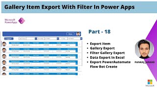 Gallery Item Export With Filters in PowerApps  Attendance Part 18 [upl. by Bruning]