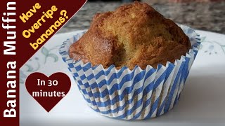 Banana Bread Muffins  Soft and Moist  Easy Healthy Recipe [upl. by Rainie]