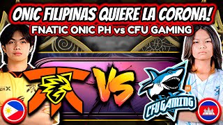 ¡EL GANADOR SERA EL RIVAL DE BTK FNATIC ONIC PH vs CFU GAMING  MOBILE LEGENDS [upl. by Emirac]