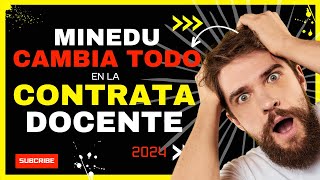 ❤️Atención Maestros MINEDU lo CAMBIA TODO en la CONTRATA DOCENTE 2024❤️ [upl. by Alegnatal]