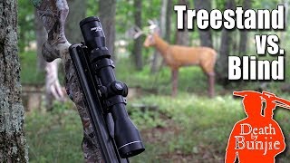 CROSSBOW AIMING From TREESTAND vs BLIND [upl. by Ramak]