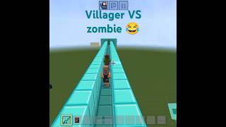 Villager VS zombie 😂 funny videominecraftshortstrendingshortsviralshortsshorts [upl. by Cortie]