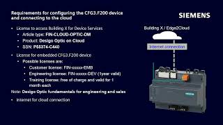 2 Desigo Optic – Setting up CFG3F200 device and connect to cloud – Requirements [upl. by Macdonald]