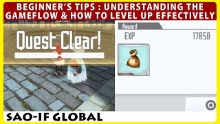 Beginners Tips  Understanding The Gameflow amp How To Level Up Effectively SAOIF Integral Factor [upl. by Hayikat]