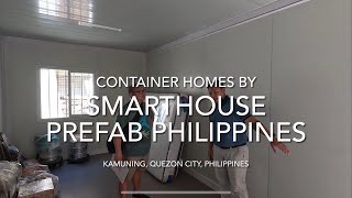 Container Homes by SMARTHOUSE Prefab Kamuning Quezon City Philippines [upl. by Gove]