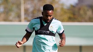 La Liga  Première séance d’entraînement de Cédric Bakambu au Betis Séville le léopard très attendu [upl. by Britni889]