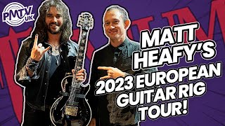 Matt Heafys 2023 Trivium UK Tour Guitar Gear Rundown  Stunning 7 String Epiphones [upl. by Viridissa]