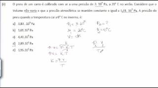 Exercício 8  Transformações Gasosas e equação geral dos gases [upl. by Ilagam746]