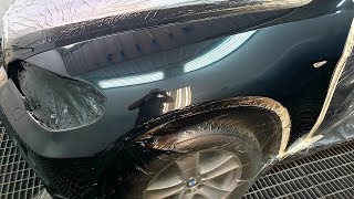 Painting car BMW X5  Waterborne Sata  Clear coat Iwata ws400 [upl. by Torrance]