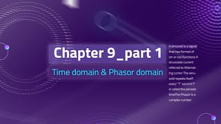 Chapter9 part1 Time domain amp Phasor domain [upl. by Smukler]