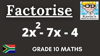 Trinomial Factorisation grade 10 Number in front not a 1 [upl. by Adnirem]