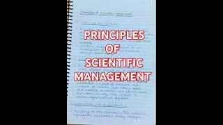 ll Principles Of Scientific Management ll shorts ytshorts [upl. by Enilorak]