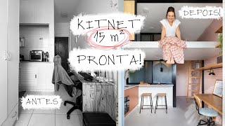 KITNET 15 m² PRONTA  REFORMA COMPLETA [upl. by Casey]