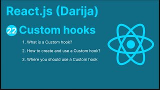 22 React JS Darija  Custom hooks [upl. by Embry]