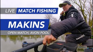 Live Match Fishing Makins Fishery Open Match Avon Pool [upl. by Adnohsad]