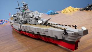 LEGO Battleship Bismarck Legendary Warship Build [upl. by Atimed622]