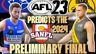 AFL 23 PREDICTS THE 2024 SANFL PRELIMINARY FINAL  CENTRAL DISTRICTS VS GLENELG SANFL AFL23 [upl. by Maryanna]