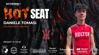 Hot Seat Featuring Holton track standout Daniele Tomasi national champion decathlete from Italy [upl. by Rosenfeld]