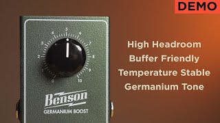 The Germanium Clean Boost Of The Future  BENSON GERMANIUM BOOST [upl. by Kallick81]