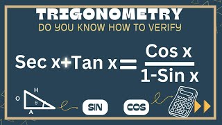 Mastering Trigonometry Verifying Identities with Sine Cosine Tangent and Secant [upl. by Amrac]