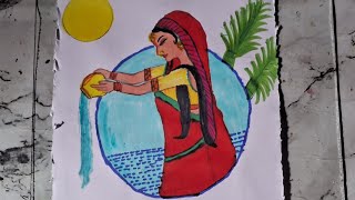 Happy chath puja  special drawing  video [upl. by Cadal]