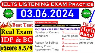 IELTS LISTENING PRACTICE TEST 2024 WITH ANSWERS  03062024 [upl. by Amahcen8]