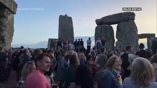 Sunset over Stonehenge ahead of summer solstice [upl. by Sutherland]