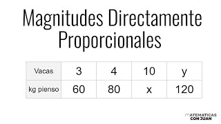 MAGNITUDES DIRECTAMENTE PROPORCIONALES [upl. by Alliw]