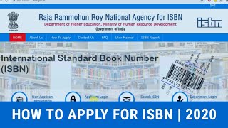 🖋 HOW TO APPLY FOR ISBN 2020 ISBN FOR FREE [upl. by Tristas927]