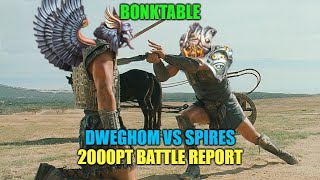 Conquest EP62 Dweghom vs Spires 2000pt Battle Report Featuring Skillen [upl. by Enaelem887]