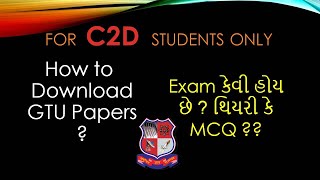 For C2D students only II How to download GTU Question Paper [upl. by Ahsiym]