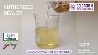 HOW DOES CAPB LOOK  Cocamidopropyl betaine CAPB Demonstration by Colorchem Industries 9669225050 [upl. by Robillard]