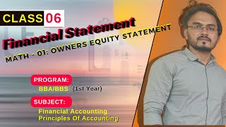 Financial Statements Class 6  Owners Equity Statement [upl. by Homere]